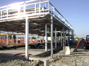 montaggio struttura portante in ferro per la realizzazione di autogrill in provincia di novara